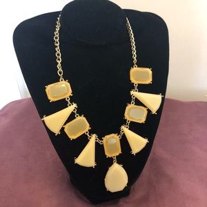 Cream and gold statement necklace